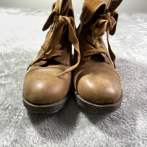 Rock & Candy Sonni Ankle Boots Women's 7.5 Brown Lug Lace Up Buckle Accent - Picture 5 of 10